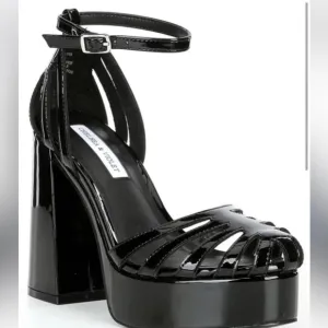 ✅New! Black Fisherman Chelsea and Violet Adrianna Patent Platform Dress