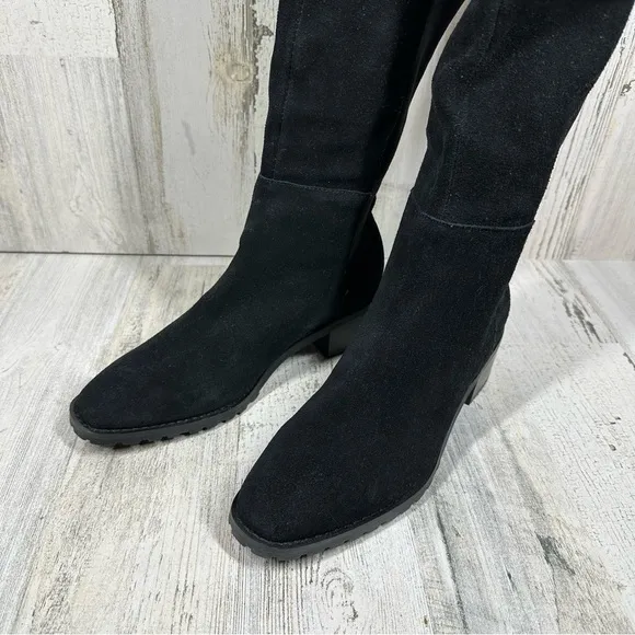 NEW Blondo Sierra Black Suede Leather Waterproof Over the Knee Boots #1295