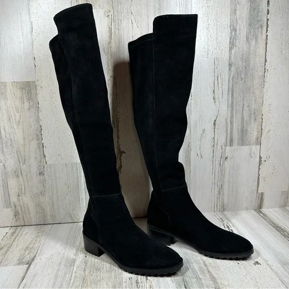 NEW Blondo Sierra Black Suede Leather Waterproof Over the Knee Boots #1295
