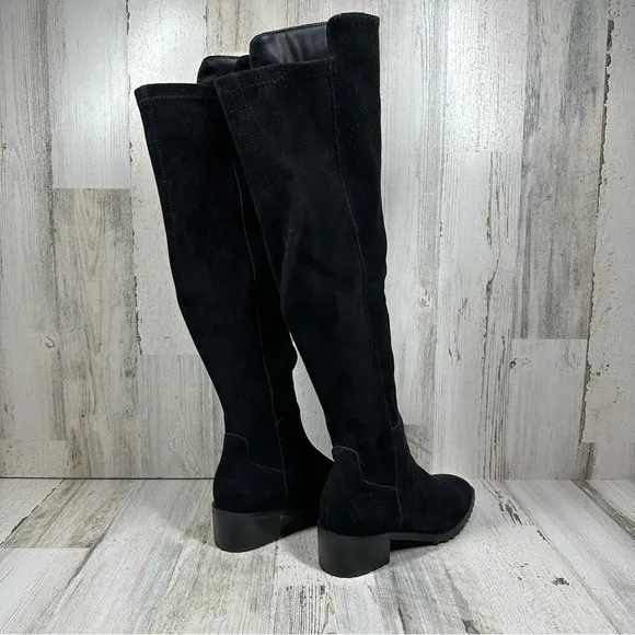 NEW Blondo Sierra Black Suede Leather Waterproof Over the Knee Boots #1295
