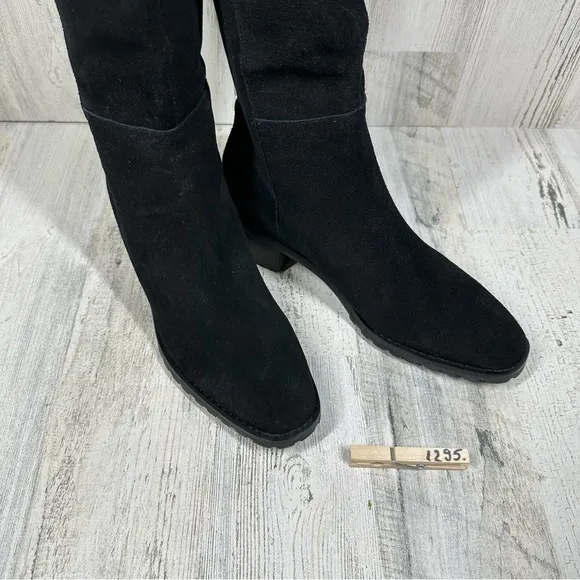 NEW Blondo Sierra Black Suede Leather Waterproof Over the Knee Boots #1295
