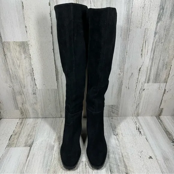 NEW Blondo Sierra Black Suede Leather Waterproof Over the Knee Boots #1295