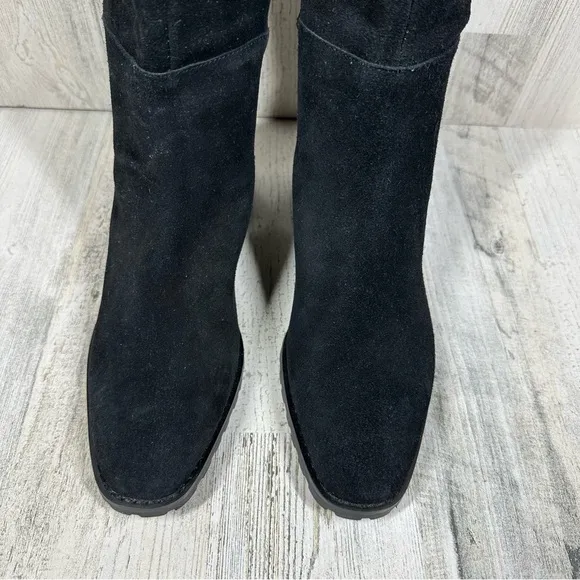 NEW Blondo Sierra Black Suede Leather Waterproof Over the Knee Boots #1295