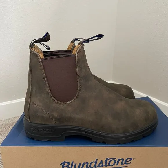 New Blundstone Rustic Brown 584 Thermal Leather Chelsea Boots (Size AU 5.5)