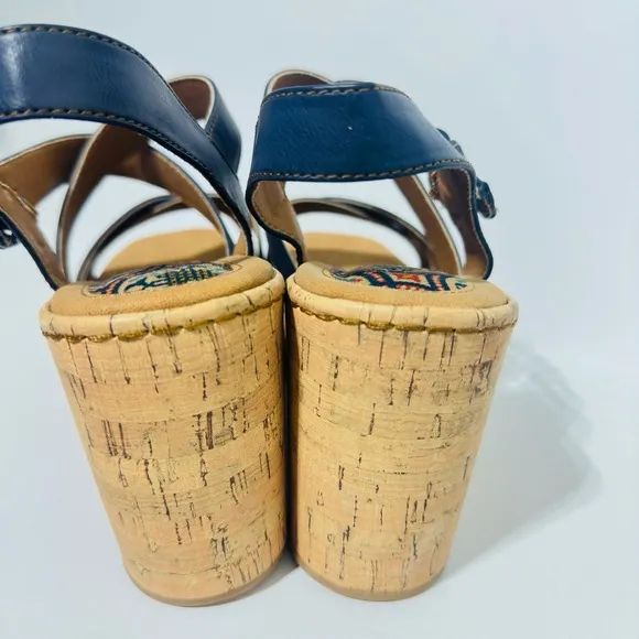 NEW BOC Wedge Sandal Cork Sole Straps Platform Heel Summer Vacation Classic 11