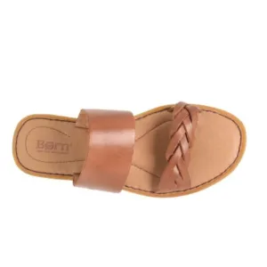 NEW BORN Cherita Leather Flat Comfort Sandals  black for women 253