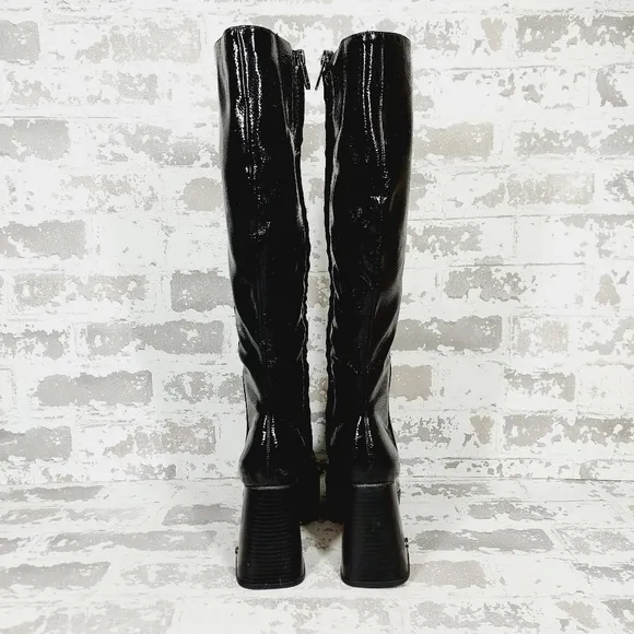 New Circus By Sam Edelman Sandy Patent Leather Platform Heeled High Boot K999