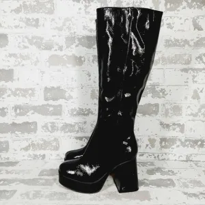 New Circus By Sam Edelman Sandy Patent Leather Platform Heeled High Boot K999