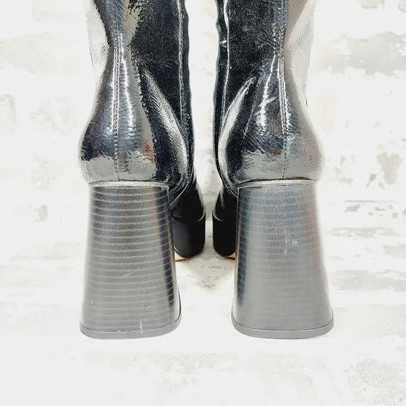 New Circus By Sam Edelman Sandy Patent Leather Platform Heeled High Boot K999