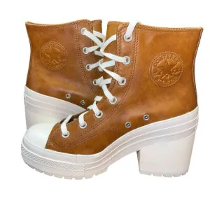 New Converse Chuck 70 De Luxe Heel Leather Hi Platform Boots A12866C Size 9