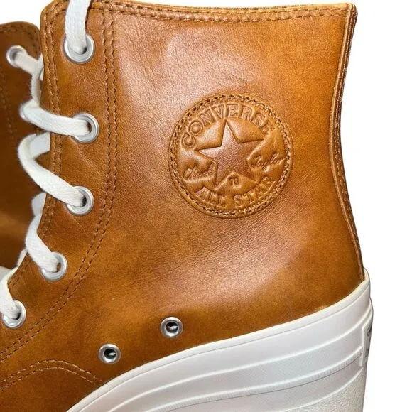 New Converse Chuck 70 De Luxe Heel Leather Hi Platform Boots A12866C Size 9