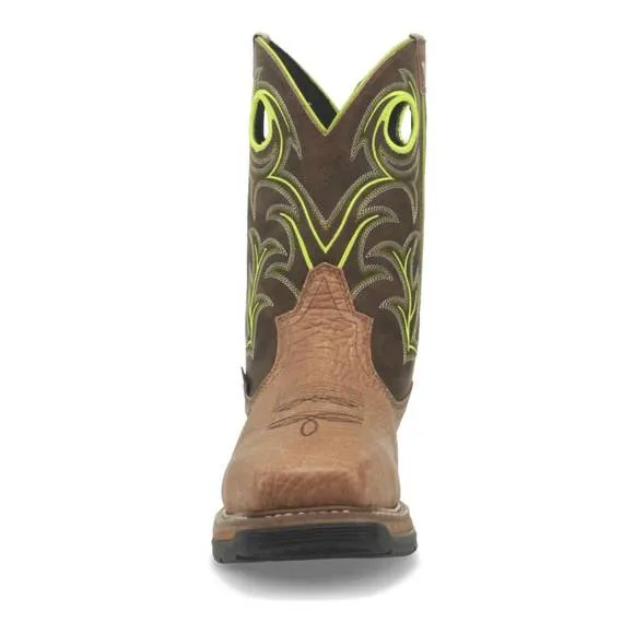 NEW DAN POST. men's comp-toe waterproof hurricane storms eye work boot in brown/