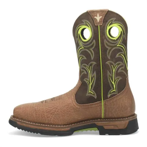 NEW DAN POST. men's comp-toe waterproof hurricane storms eye work boot in brown/