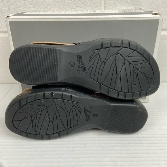 NEW Dansko Ronda Waxy Burnished Sandals Women's EU36/US 5.5-6 Black