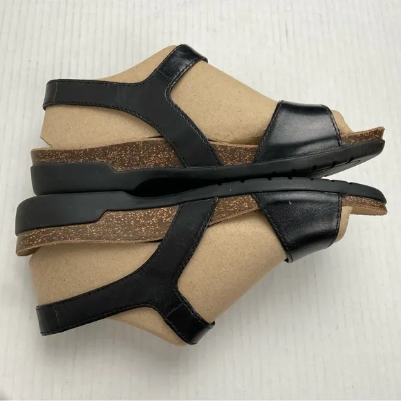 NEW Dansko Ronda Waxy Burnished Sandals Women's EU36/US 5.5-6 Black