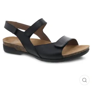 NEW Dansko Ronda Waxy Burnished Sandals Women's EU36/US 5.5-6 Black