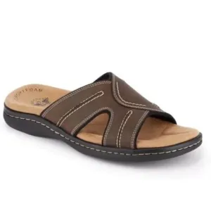 New Dockers Sunland Mens Slide In Sandals Dark Brown Comfort Memory Foam Size 13