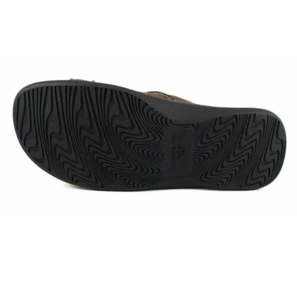 New Dockers Sunland Mens Slide In Sandals Dark Brown Comfort Memory Foam Size 13