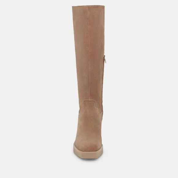 NEW DOLCE VITA Suede Harrah H2o High Shaft Boots Truffle Suede FOR WOMEN 763mn