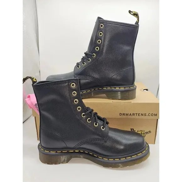 NEW Dr. Martens 1460 Vonda Women's Size 7 Pink Rose Embroidered Leather Boots