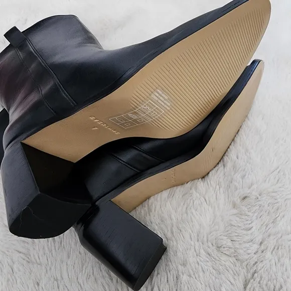 NEW Everlane The Outlaw Elegant Black Leather Ankle Boots