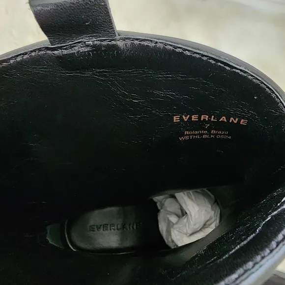 NEW Everlane The Outlaw Elegant Black Leather Ankle Boots