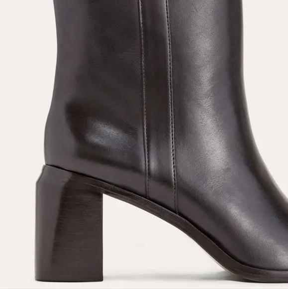 NEW Everlane The Outlaw Elegant Black Leather Ankle Boots