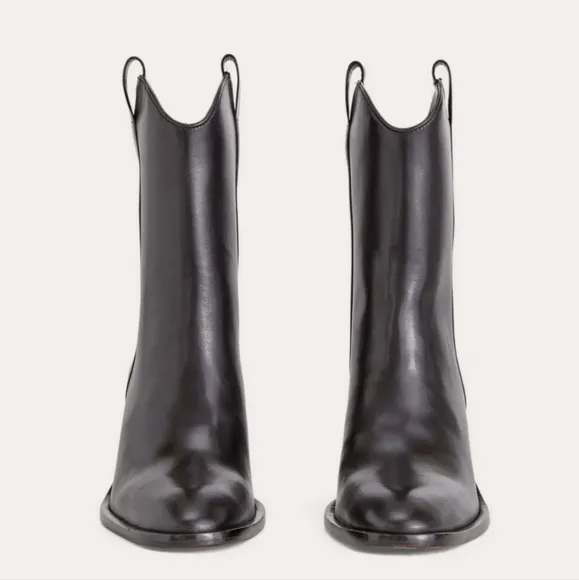 NEW Everlane The Outlaw Elegant Black Leather Ankle Boots