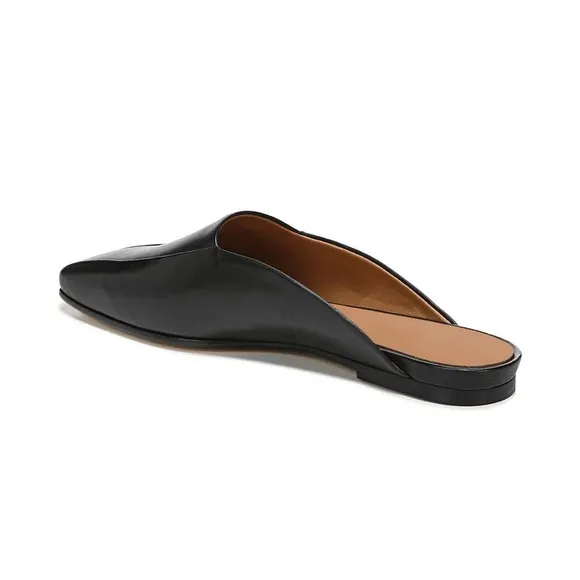 NEW FOWT Women's Casual Black Square Toe Flats Mule Loafers Size 17