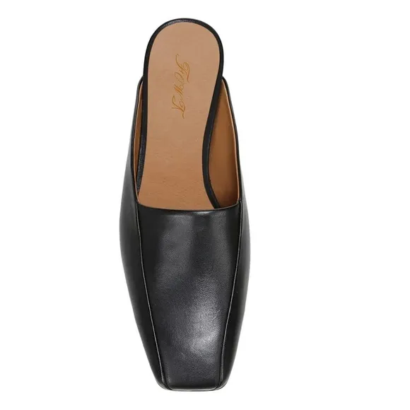 NEW FOWT Women's Casual Black Square Toe Flats Mule Loafers Size 17