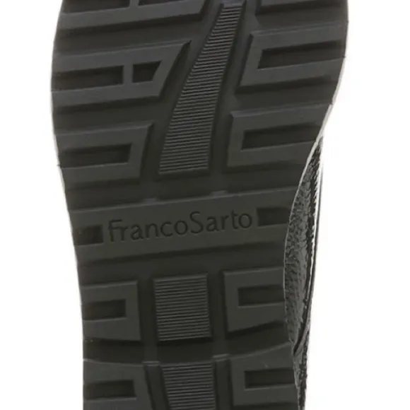 NEW Franco Sarto black Patent Vegan Leather Lace Up Loafers size 7