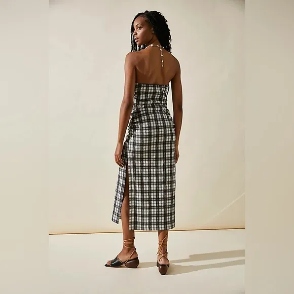 NEW Free People Brandie Plaid Midi