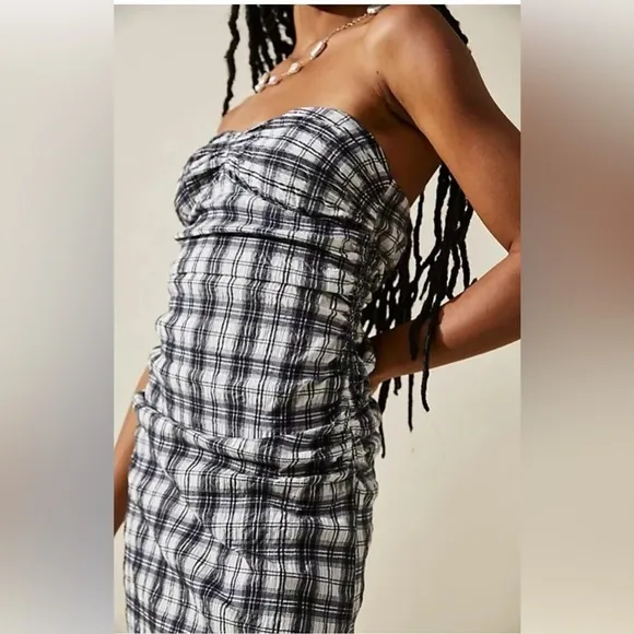 NEW Free People Brandie Plaid Midi