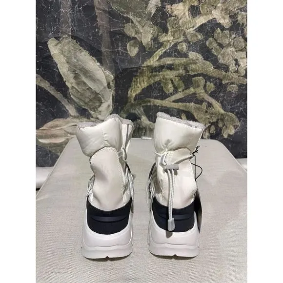 New Free People Hunter Recycled Poly Snow Boots White Size 11