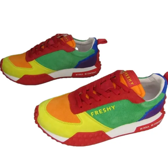 NEW FRESHY Mens Smoove Trainer Sneaker Cushioned Bright Suede Versatile Size 8