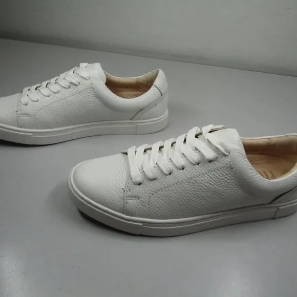 NEW FRYE Womens Ivy Low Lace Sneakers Low-Top Flat Round Toe  White Size 8M