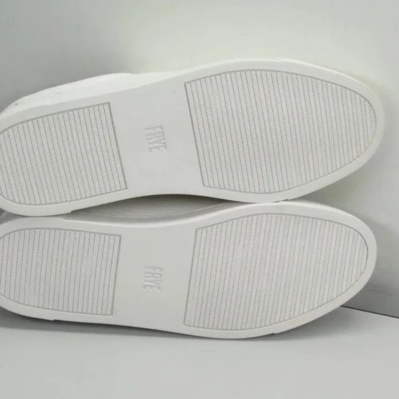 NEW FRYE Womens Ivy Low Lace Sneakers Low-Top Flat Round Toe  White Size 8M