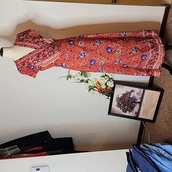 NEW Gypsy Floral Swing Boho Chic Rio True Wrap Maxi Dress Summer Chic Boutique