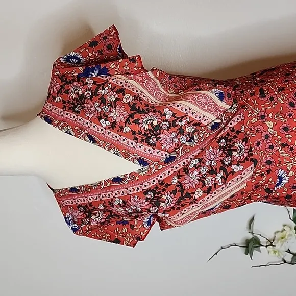 NEW Gypsy Floral Swing Boho Chic Rio True Wrap Maxi Dress Summer Chic Boutique