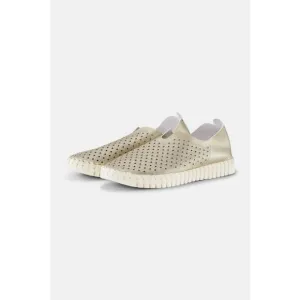 NEW ILSE JACOBSEN women's metallic tulip slip-on in platin