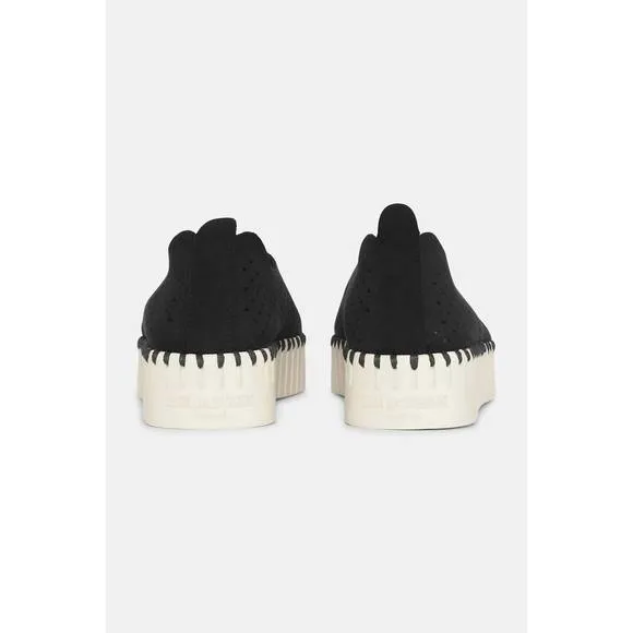NEW ILSE JACOBSEN women's platform tulip slip-on in black