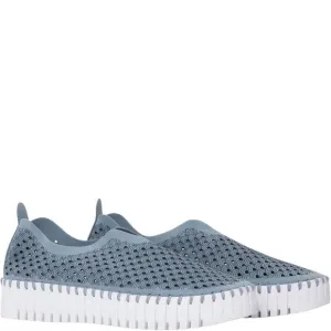 NEW ILSE JACOBSEN women's platform tulip slip-on in blue cloud