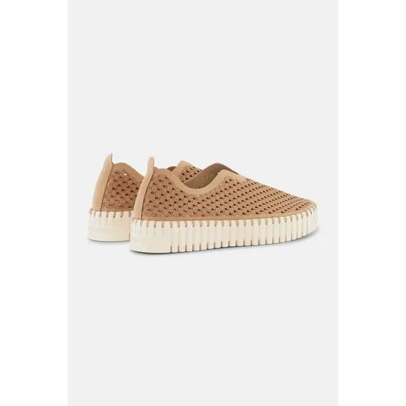 NEW ILSE JACOBSEN women's platform tulip slip-on in latte