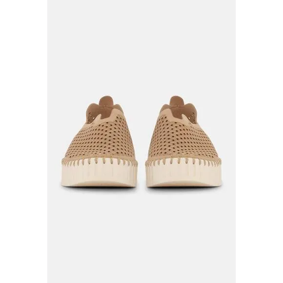 NEW ILSE JACOBSEN women's platform tulip slip-on in latte