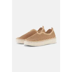 NEW ILSE JACOBSEN women's platform tulip slip-on in latte