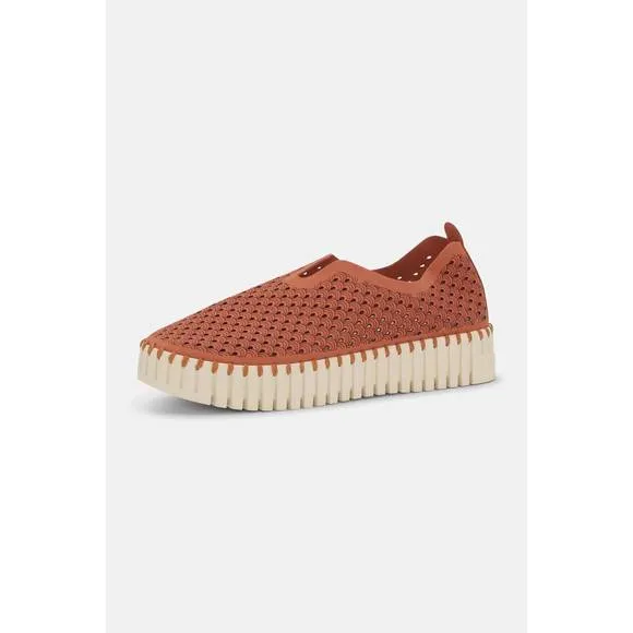 NEW ILSE JACOBSEN women's platform tulip slip-on in light brick