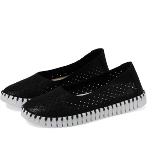 NEW ILSE JACOBSEN women's tulipu 0026 ballet slipper in black