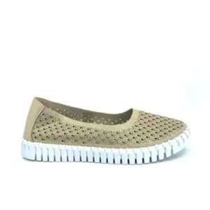 NEW ILSE JACOBSEN women's tulipu 0026 ballet slipper in platin