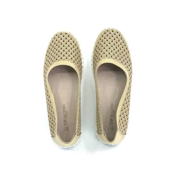 NEW ILSE JACOBSEN women's tulipu 0026 ballet slipper in platin