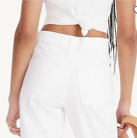 NEW J. Crew High Rise 90s Classic Straight Jean in White All Season Summer